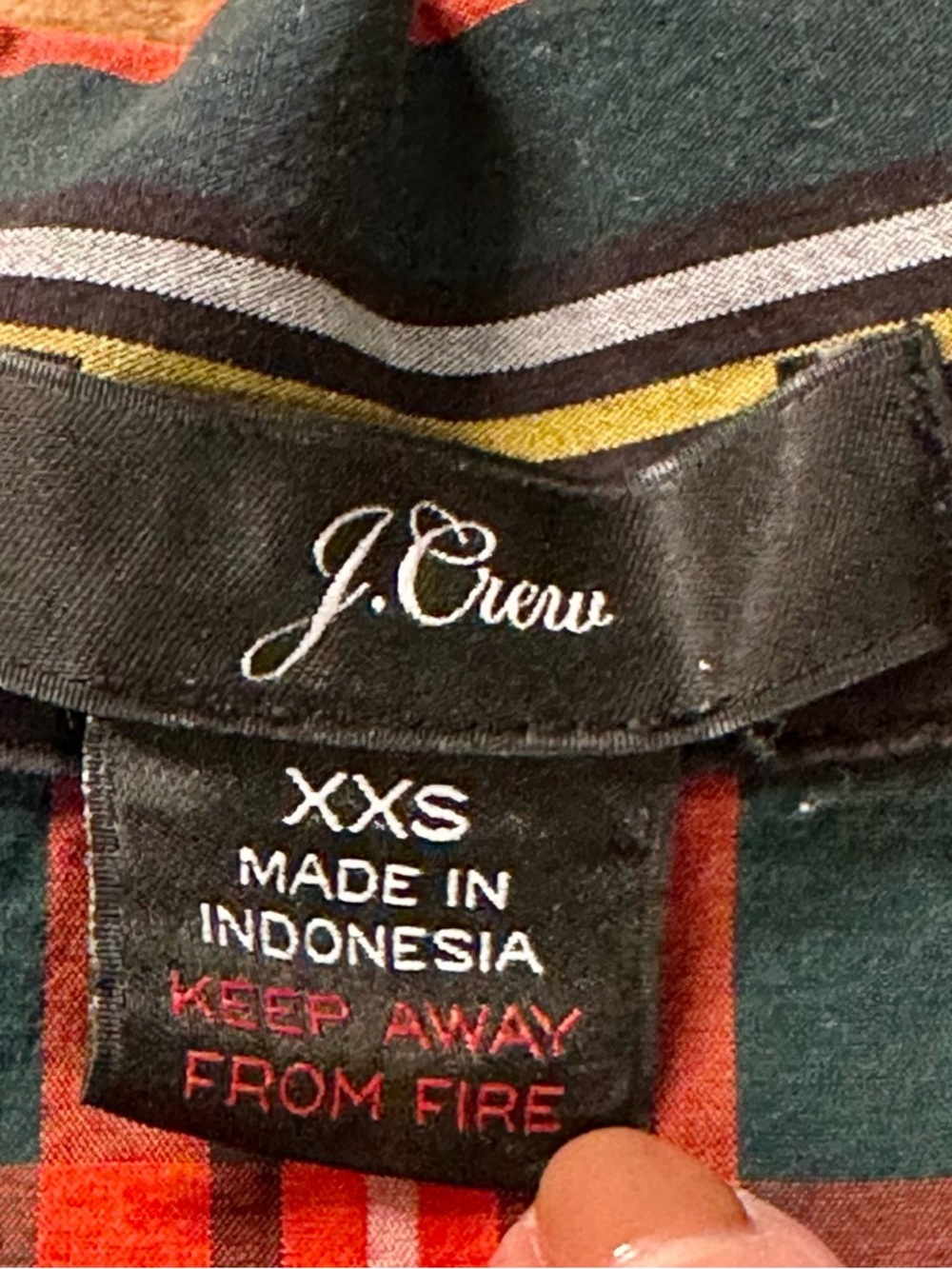 J.Crew Plaid Button Front Blouse Red Trim Cotton Preppy Tartan Shirt Classic - Picture 2 of 12